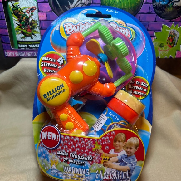 Teenage Mutant Ninja Turtle Bathtub Basketball Set in Box and Bubble Toy - Picture 7 of 11